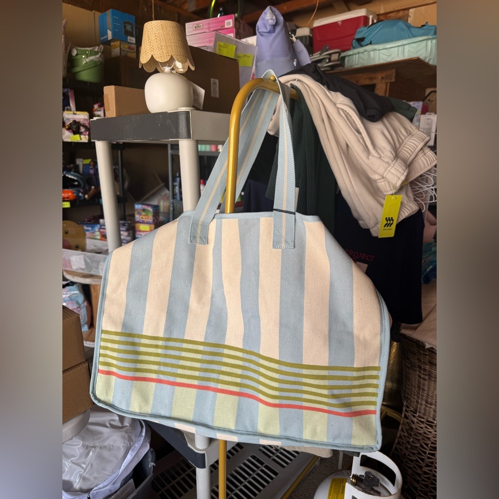Hearth & Hand Blue and Green Canvas Tote